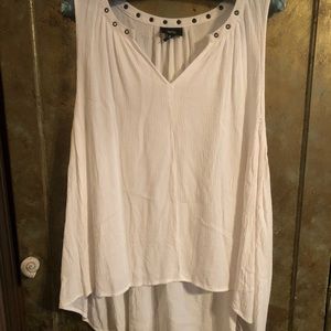 Missimo embellished neckline hi-lo tank